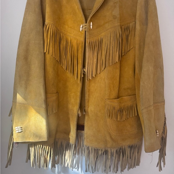 Tan Suede Fringe Jacket - Picture 1 of 5